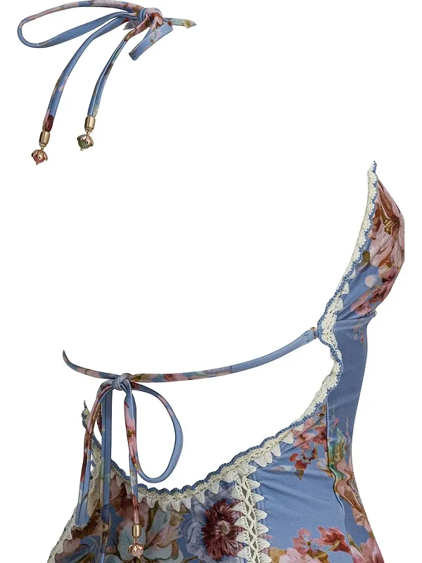 Zimmermann Awaken Crochet Keyhole One-Piece Swimsuit