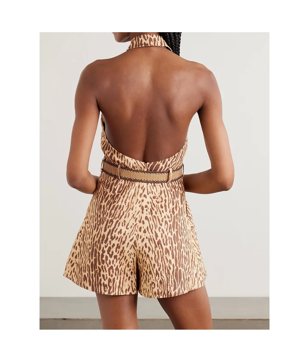 Zimmermann Cascadian Halterneck Sleeveless Playsuit