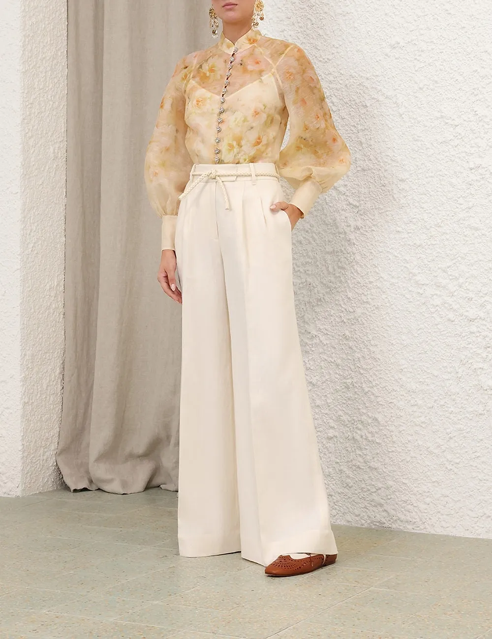 Zimmermann Crush Buttoned Blouse