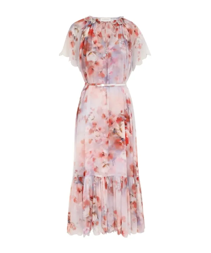 Zimmermann Crush Flutter Midi Dress