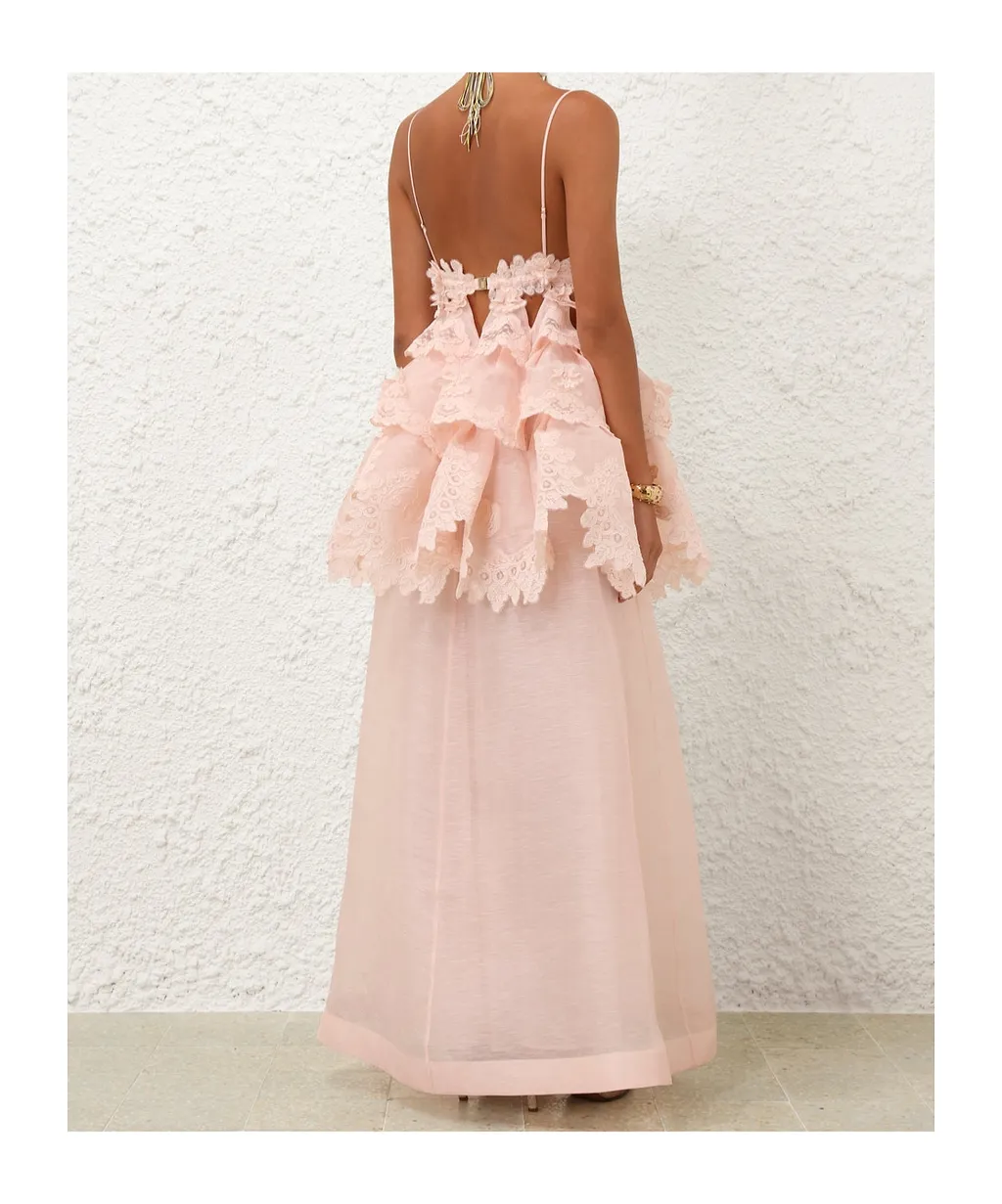 Zimmermann Crush Tiered Lace Maxi Dress
