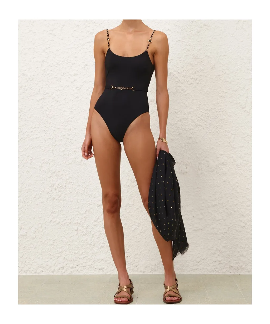 Zimmermann Daylight Chain Scoop One-Piece Swimsuit