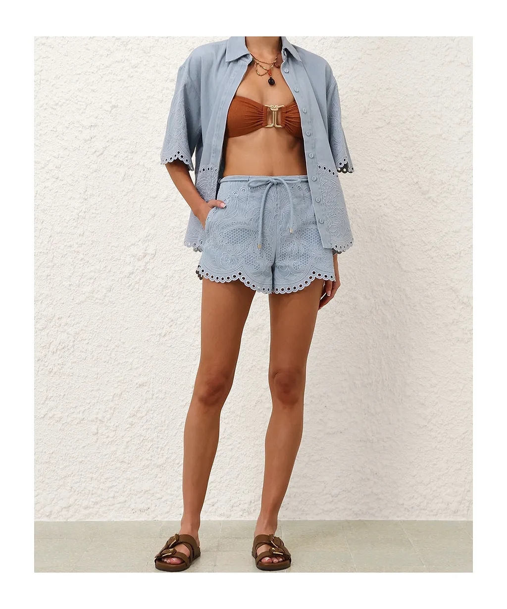 Zimmermann Daylight Broderie Denim Shirt