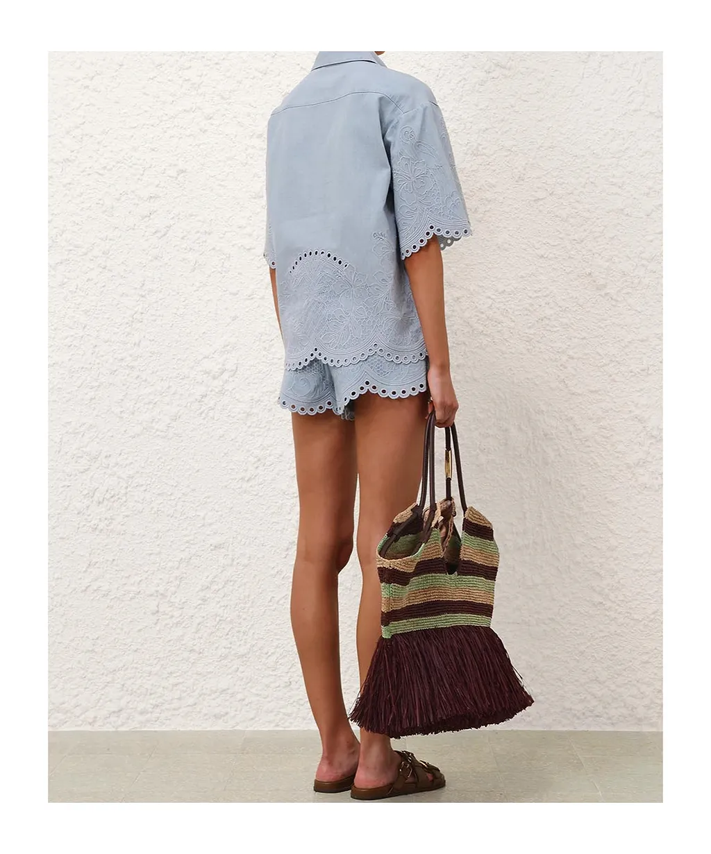 Zimmermann Daylight Broderie Denim Shirt