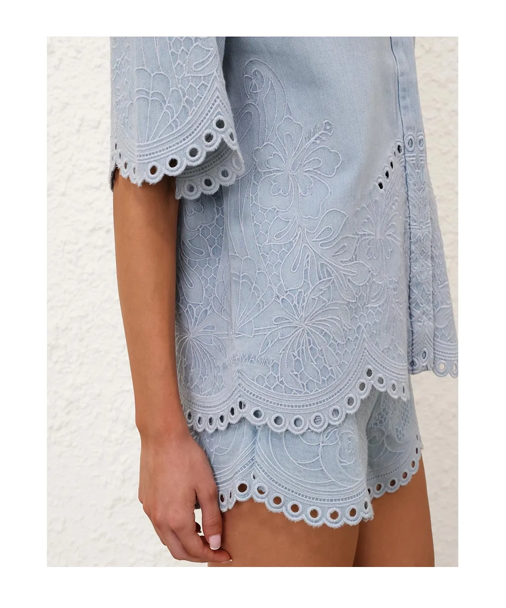 Zimmermann Daylight Broderie Denim Shirt