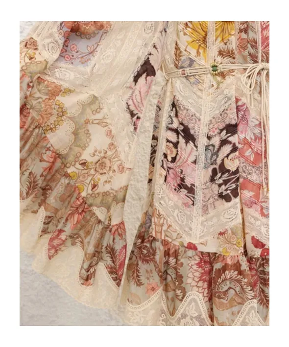 Zimmermann Daylight Flutter Spliced Print Dress