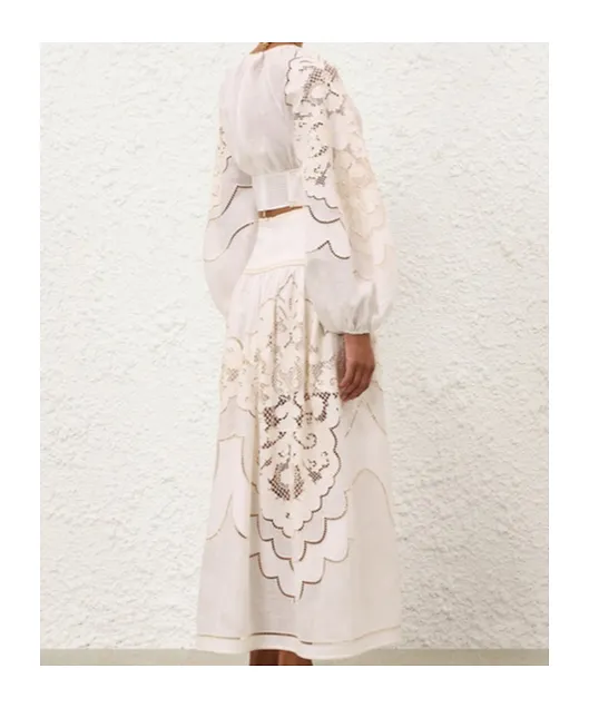 Zimmermann Daylight High-Waist Maxi Skirt