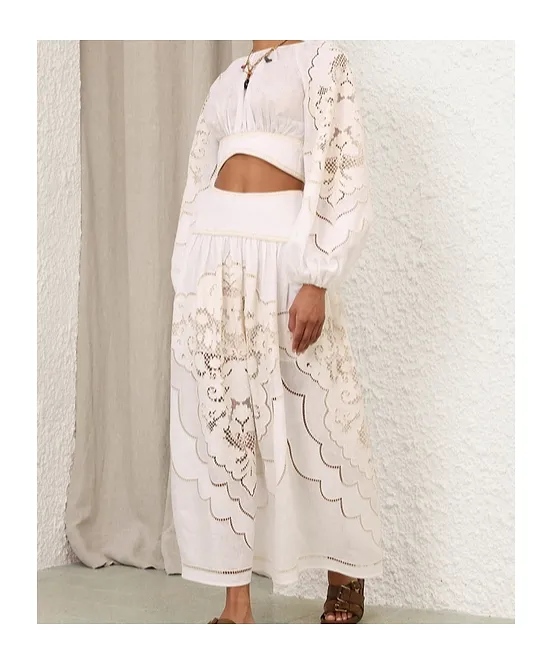 Zimmermann Daylight High-Waist Maxi Skirt