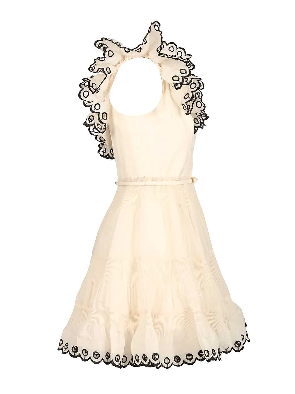 Zimmermann Embroidered Frilled Mini Dress