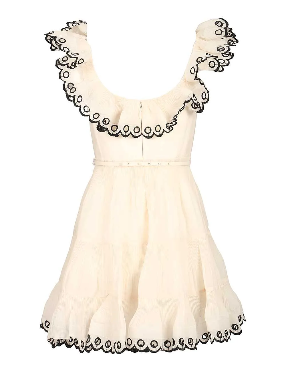 Zimmermann Embroidered Frilled Mini Dress