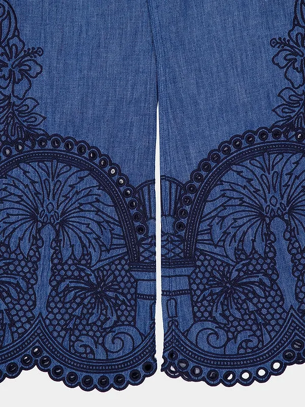 Zimmermann Embroidered Flared Jeans