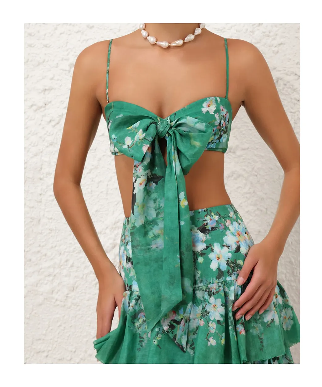 Zimmermann Everley Draped Bow Bralette