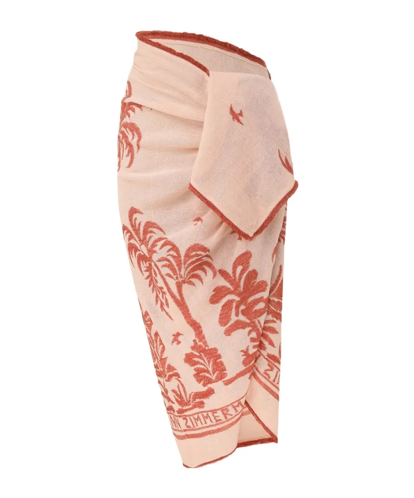 Zimmermann Embroidered Woven Pareo Beachwear