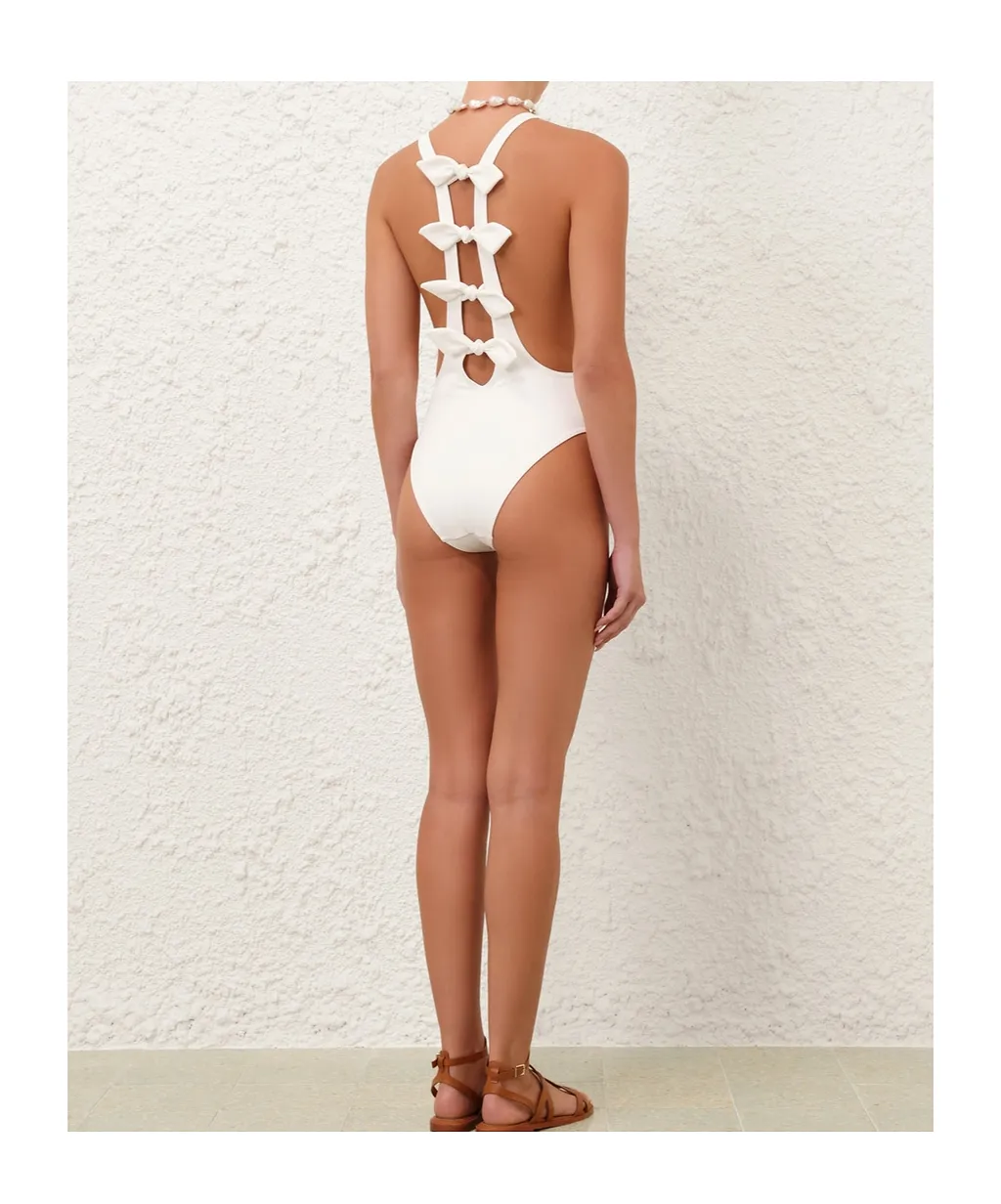 Zimmermann Everly Bow One-Piece Swimsuit
