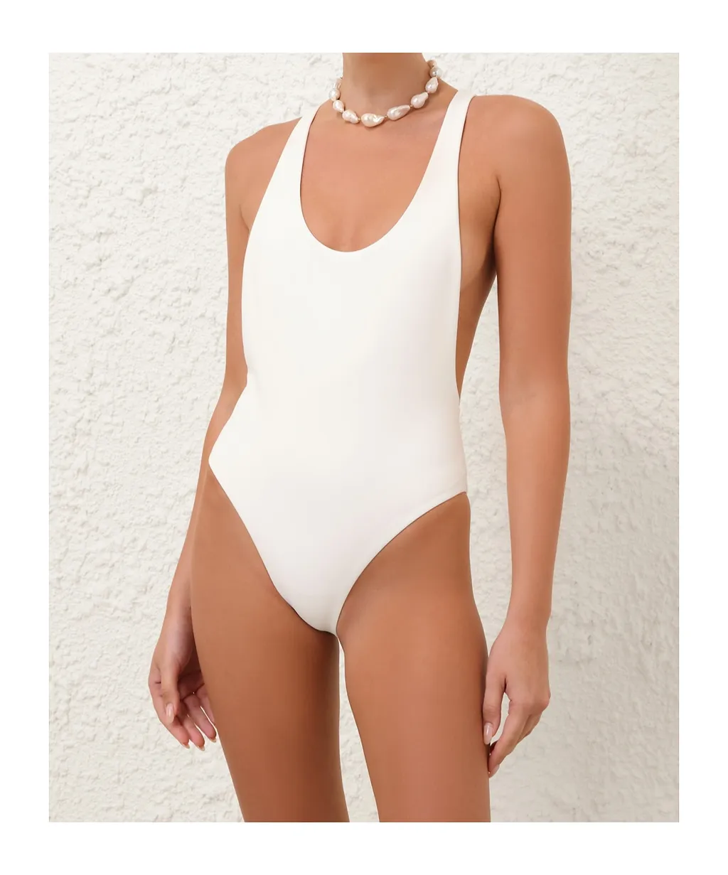 Zimmermann Everly Bow One-Piece Swimsuit