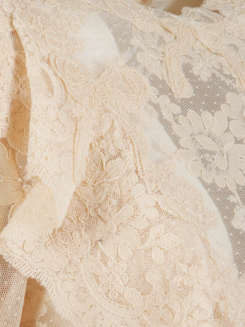 Zimmermann Flared Sleeve Ruffled Lace Shirt