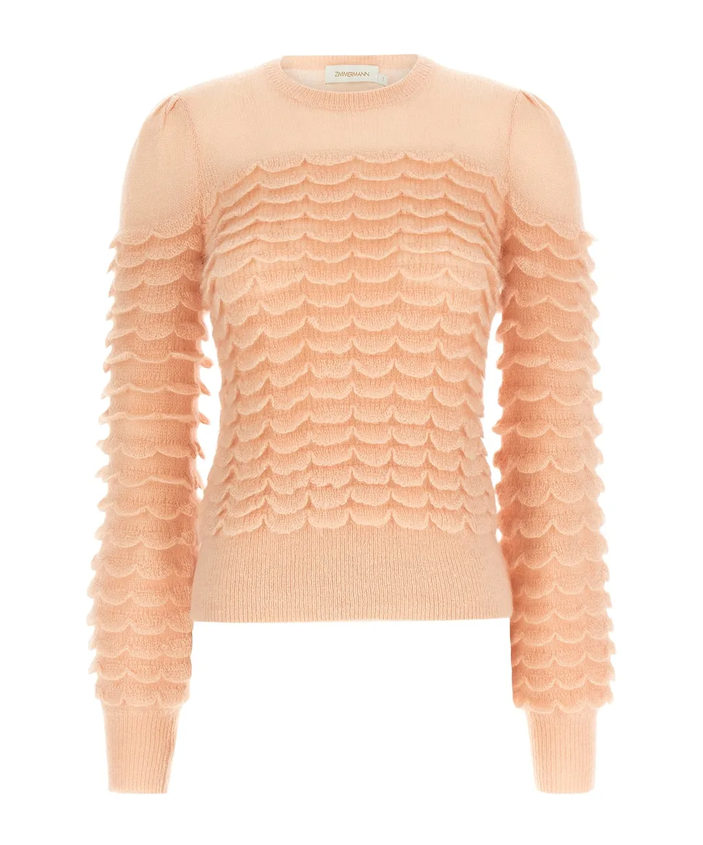 Zimmermann Hypnotic Scallop Crewneck Jumper