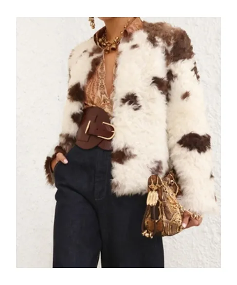 Zimmermann Hypnotic Spot Shearling Jacket