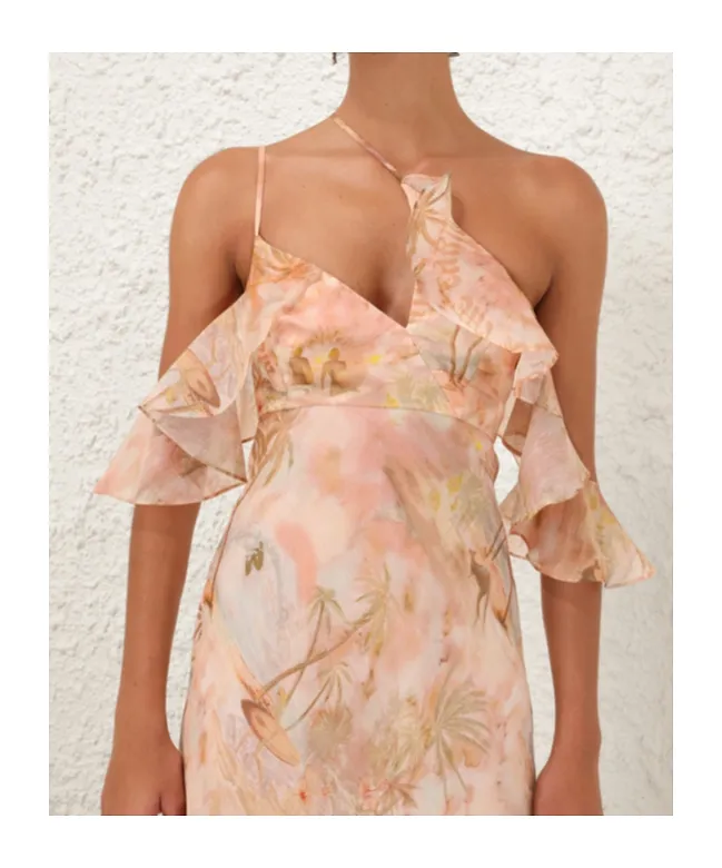 Zimmermann Illuminate Ruffled Midi Dress