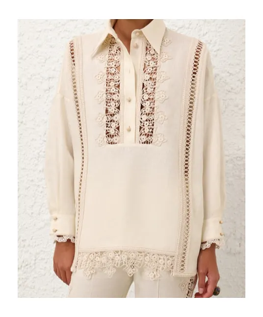 Zimmermann Illuminate Trimmed Shirt