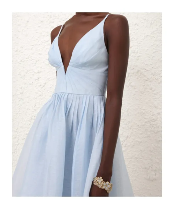 Zimmermann Illuminate V-Neck Midi Dress