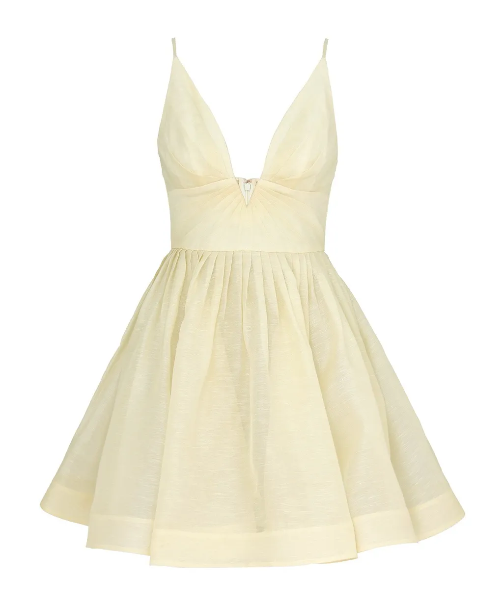 Zimmermann Illuminate V-Neck Mini Dress