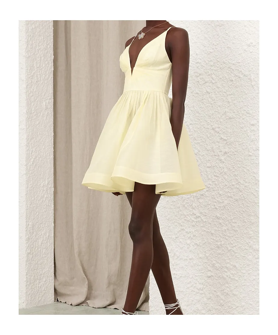Zimmermann Illuminate V-Neck Mini Dress