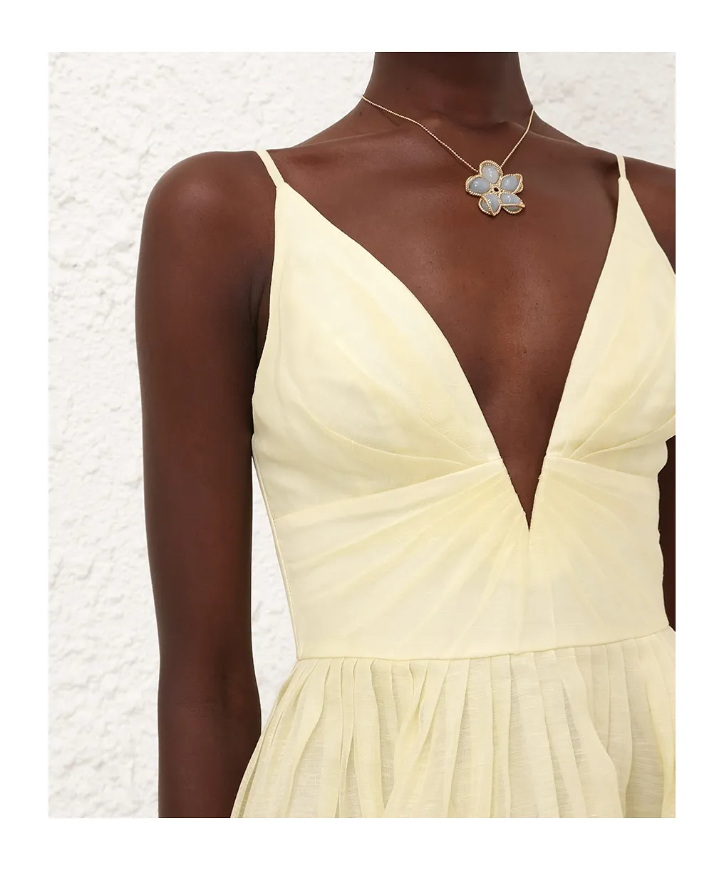 Zimmermann Illuminate V-Neck Mini Dress
