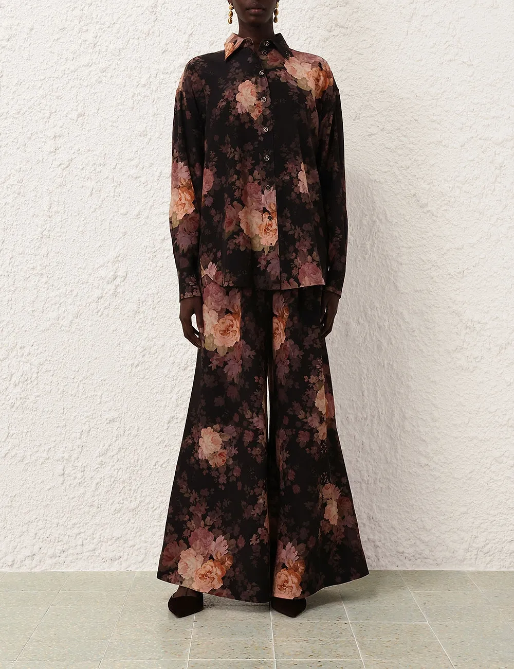 Zimmermann Illustration Lace Scarf Shirt