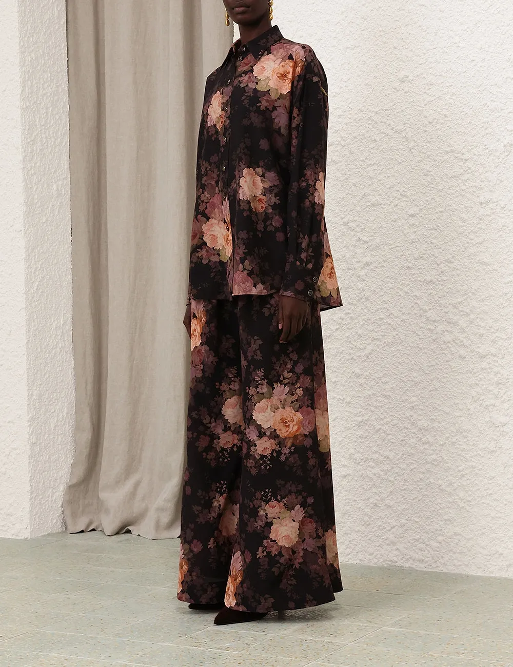 Zimmermann Illustration Lace Scarf Shirt