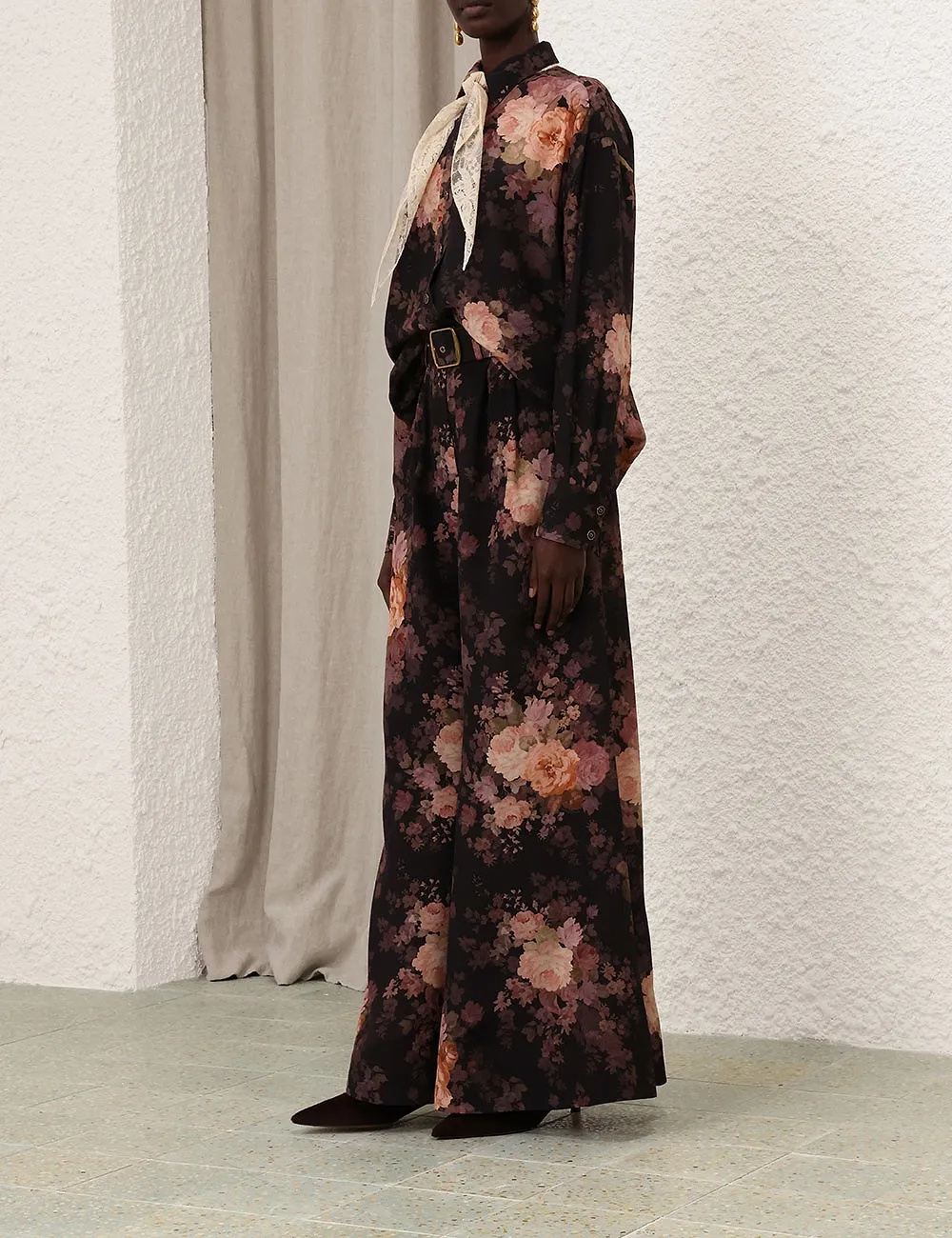 Zimmermann Illustration Lace Scarf Shirt