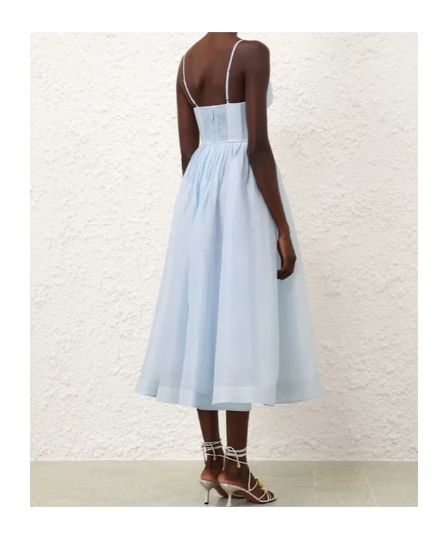 Zimmermann Illuminate V-Neck Midi Dress