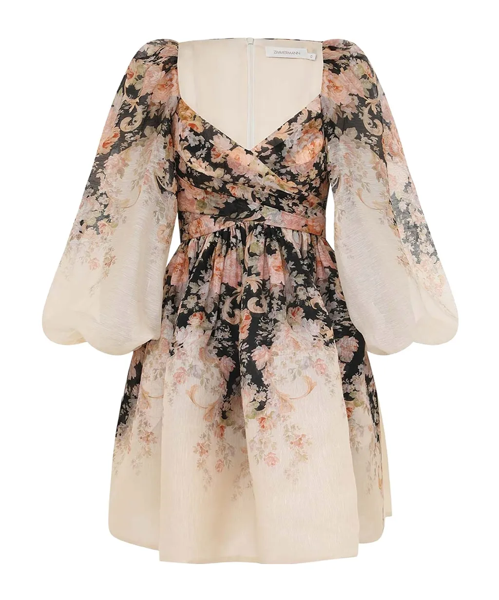 Zimmermann Illustration Drapped Mini Dress