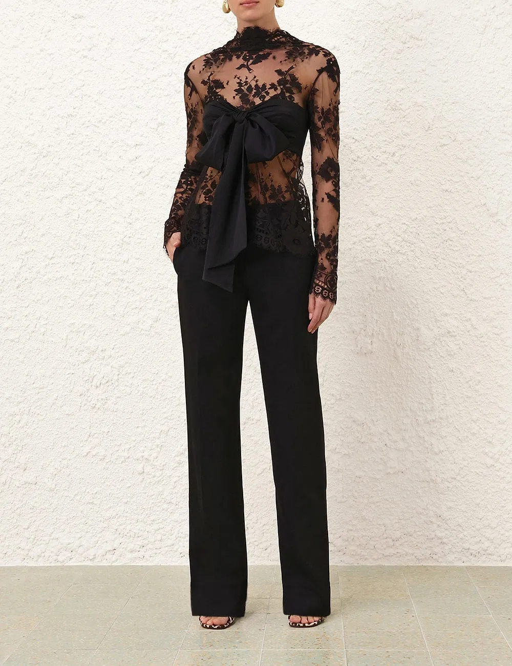 Zimmermann Illustration Lace Bow Bodice