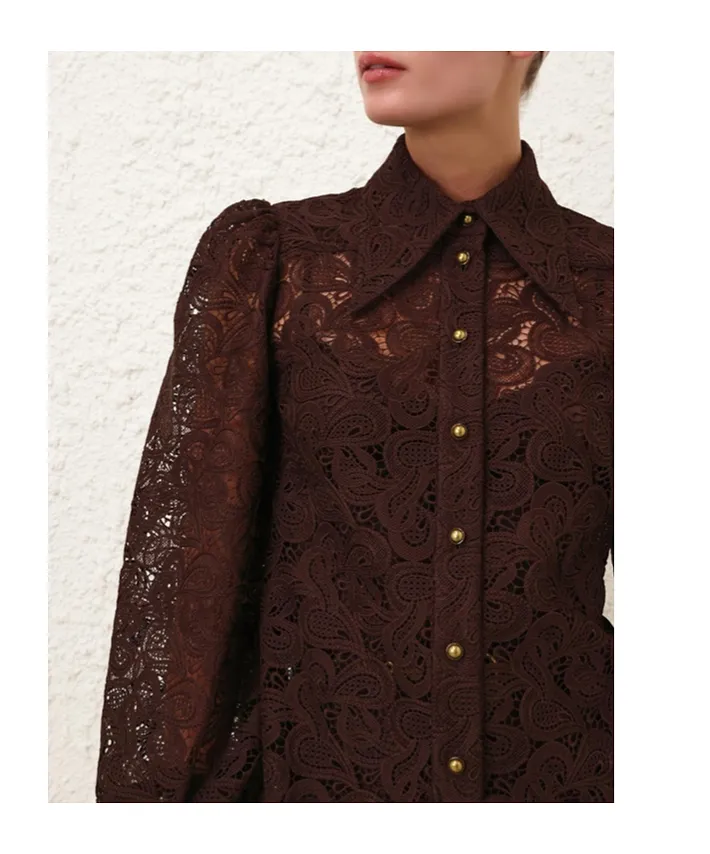 Zimmermann Illustration Lace Blouse