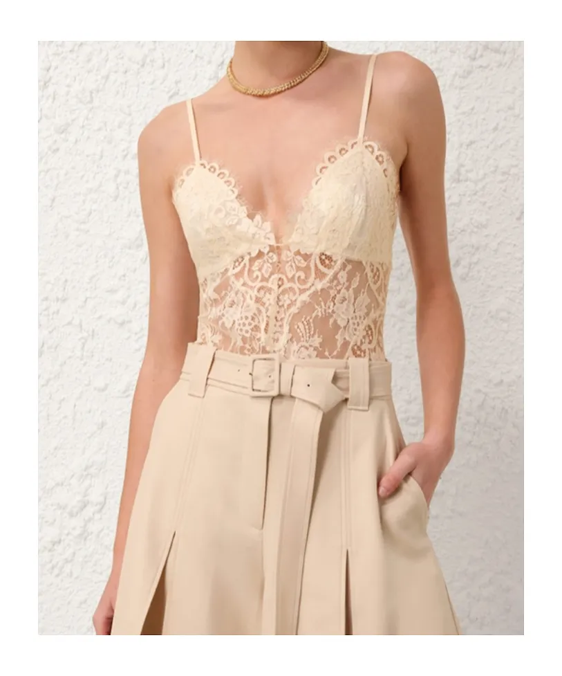 Zimmermann Lace Teddy Bodysuit