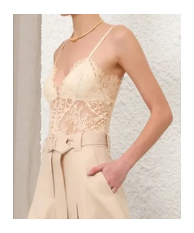 Zimmermann Lace Teddy Bodysuit