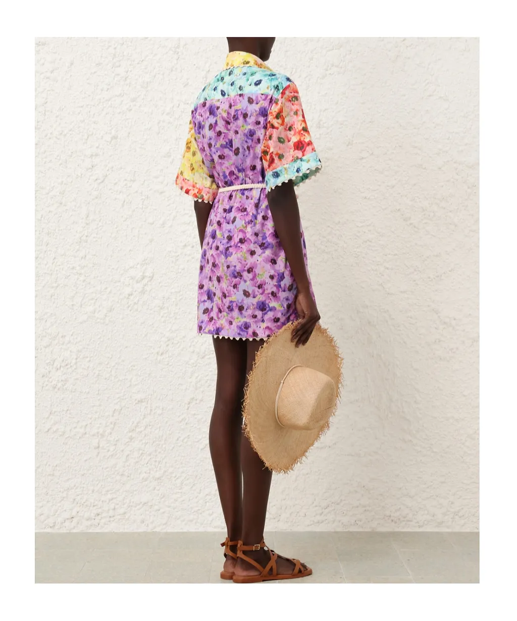 Zimmermann Lightburst Trimmed Shirt Dress
