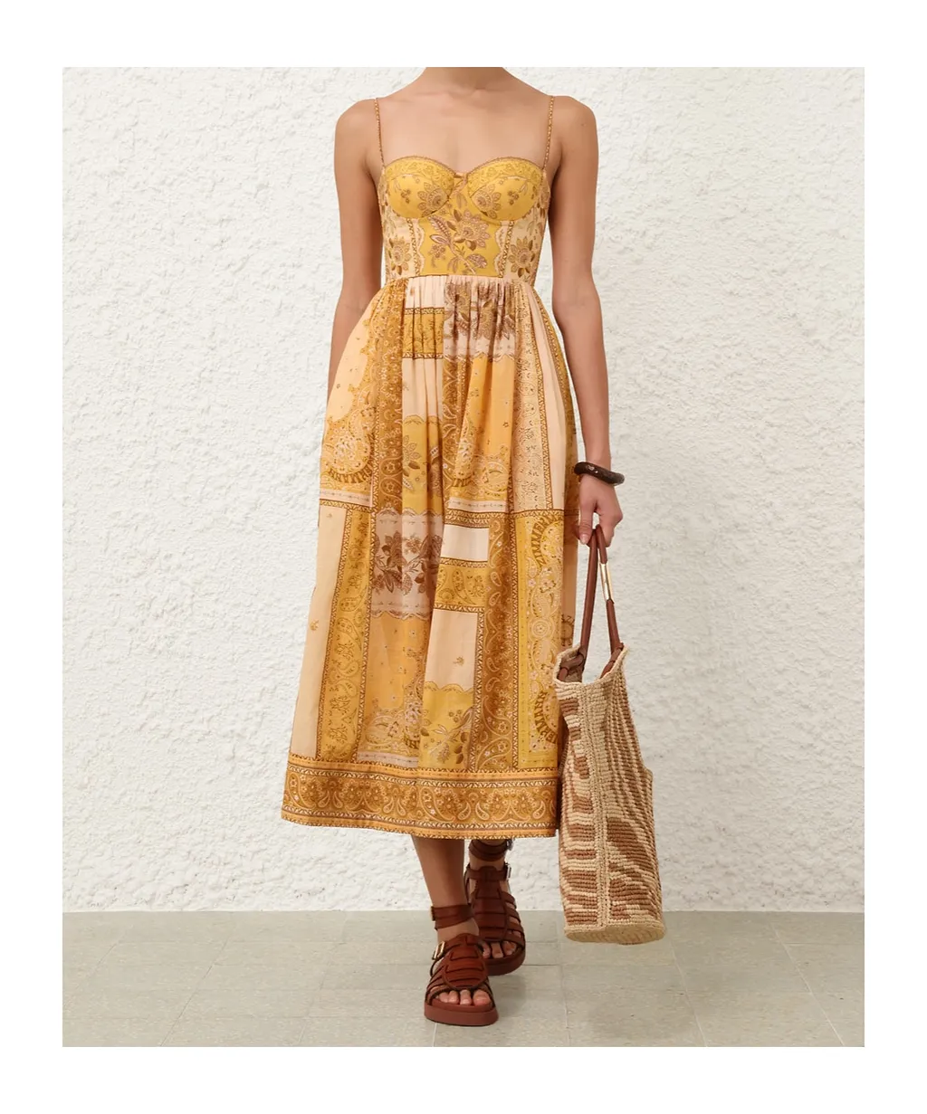 Zimmermann Lucky Corset Midi Dress