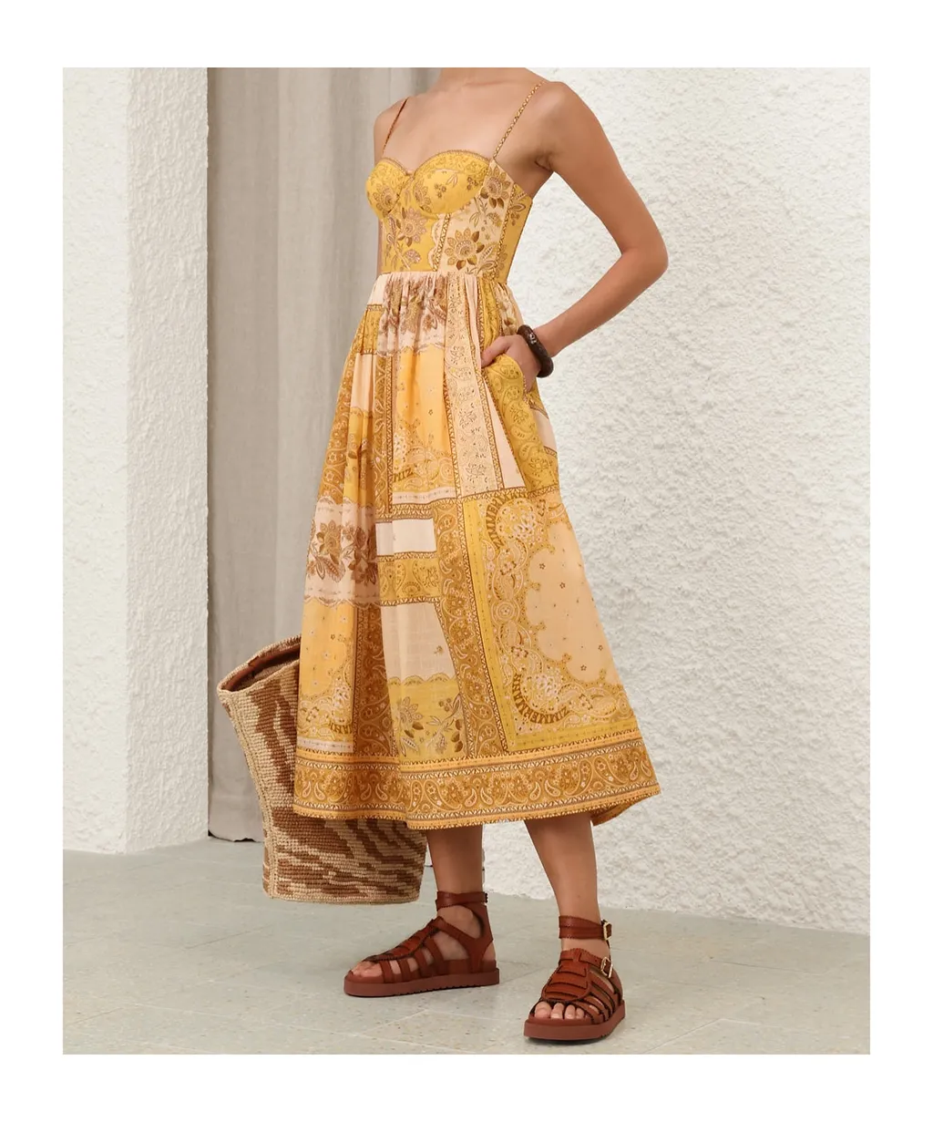 Zimmermann Lucky Corset Midi Dress
