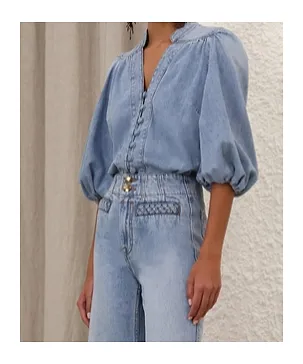 Zimmermann Lucky Denim Blouse