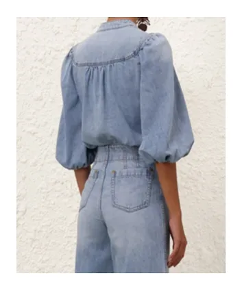 Zimmermann Lucky Denim Blouse