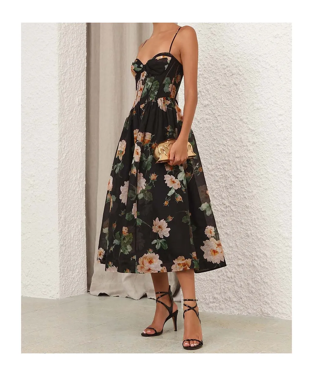 Zimmermann Luna Corset Midi Dress