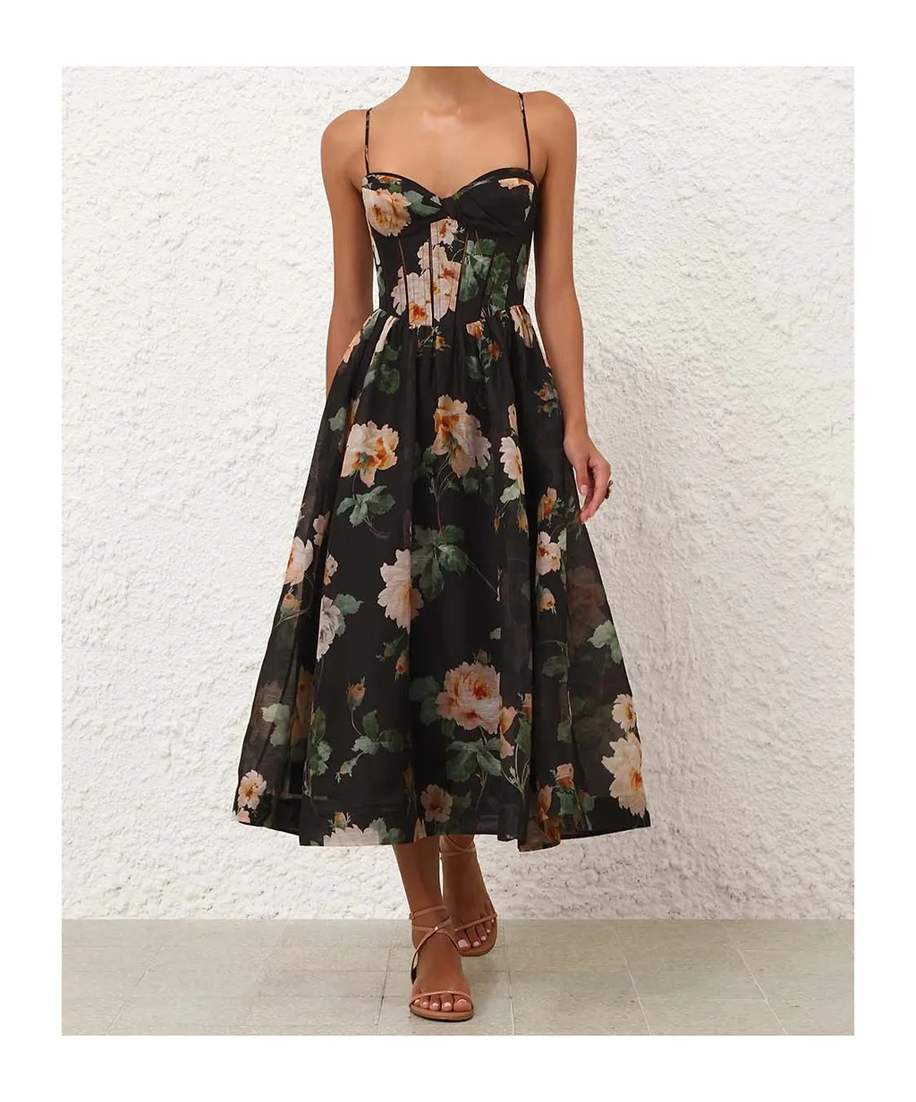 Zimmermann Luna Corset Midi Dress