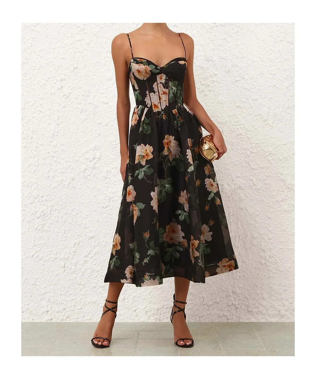 Zimmermann Luna Corset Midi Dress