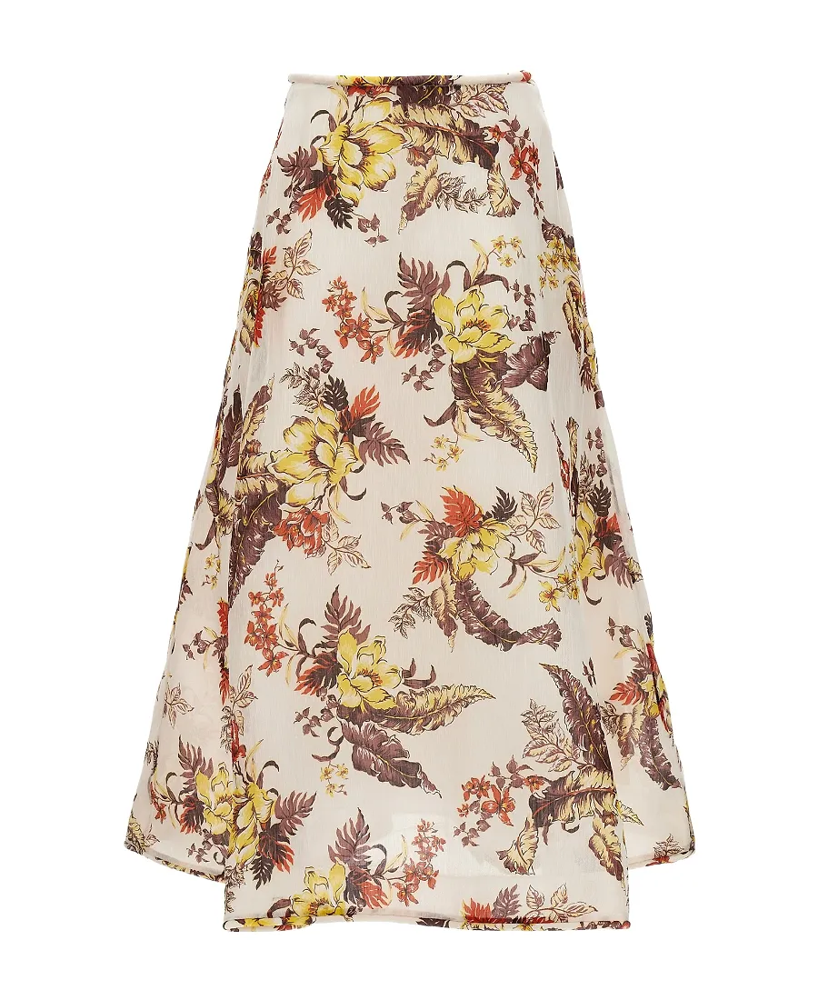 Zimmermann Matchmaker Floral Printed High Waist Skirt