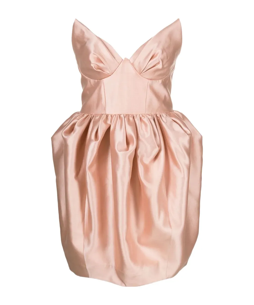 Zimmermann Matchmaker Moulded-Cup Strapless Gathered Mini Dress