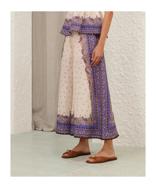 Zimmermann Maxine Wide Leg Cropped Pants
