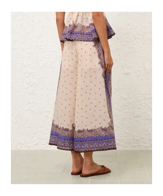 Zimmermann Maxine Wide Leg Cropped Pants
