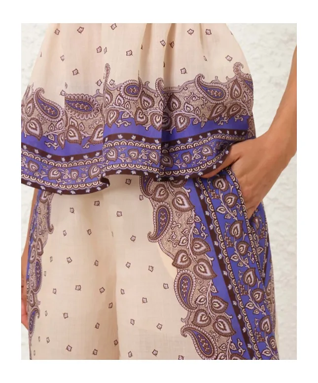 Zimmermann Maxine Wide Leg Cropped Pants